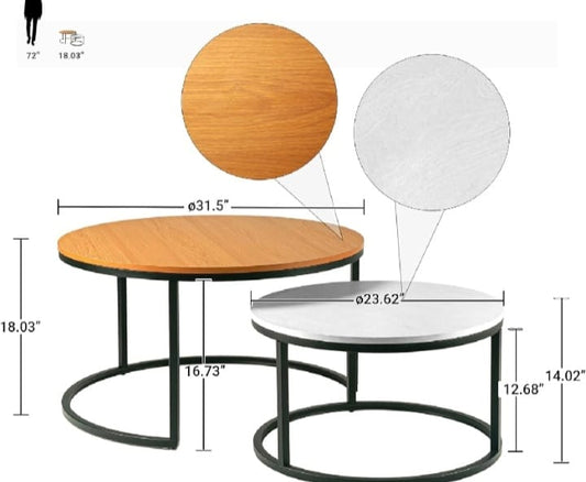 Center Table for Living Room Coffee Table Tea Table End Table Decorative Item Marble Design/ ONLY BLACK COLOUR Engineered Wood Top